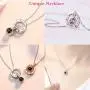 HACOOL Projective Necklace, I Love You Symbol of Steadfast The Memory of Love Different Languages for I Love U HACOOL Projective Necklace, I Love You Symbol of Steadfast The Memory of Love Different Languages for I Love U