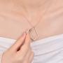 925 Sterling Silver Ring Holder Necklace For Women Elegant Rhombic Necklace Nurse Gifts Zirconia Engagement Ring Holder Jewelry Best Gifts For Wife