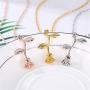 6 Pcs Rose Pendant Flower Necklaces Gold/Silver/Rose Gold Elegant Long Rose Pendant Necklaces for Women Girls Teens Birthday Anniversary Valentines Day Jewelry Gifts