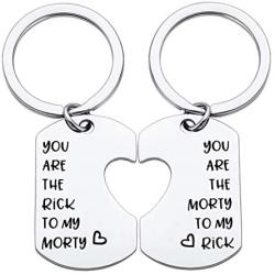 MAOFAED Best Friend Gift Friendship Gift Fan Gift You Are The Morty To my Rick Keychain Gift For Men