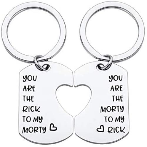 MAOFAED Best Friend Gift Friendship Gift Fan Gift You Are The Morty To my Rick Keychain Gift For Men