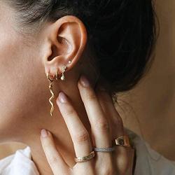 Snake Earrings for Women Gold Silver Snake Hoop Earrings Dangle Serpent Earrings Dainty Snake Jewelry