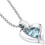Sterling Silver Heart in Heart Pendant Necklace available in various colored stones Sterling Silver Heart in Heart Pendant Necklace available in various colored stones