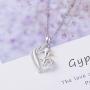 Unicorn Necklace for Women Girls Gift for Mothers Day Christmas Birthday Graduation w/ Sterling Silver Heart Pendant Girlfriend Mother Daughter Jewelry