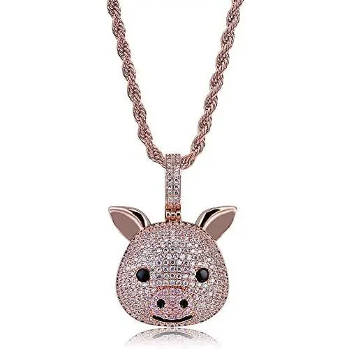 JINAO Iced Out Jack Skellington Heart Eyes Smile Devil Clown Pendant Necklace JINAO Iced Out Jack Skellington Heart Eyes Smile Devil Clown Pendant Necklace
