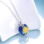 ONEFINITY Sunflower Necklace 925 Sterling Silver Sunflower Crystal Necklaces Sunflower Jewelry for Women Girls Gifts