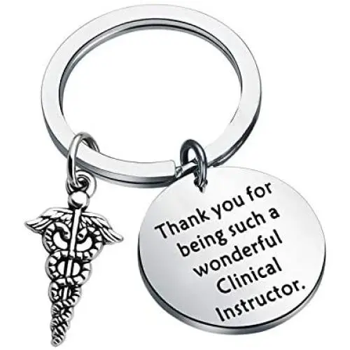 BAUNA Nursing Instructor Key Ring Thank You Gift Idea for Clinical Nurse Teacher Thank You for Being Such a Wonderful Clinical Instructor Keychain BAUNA Nursing Instructor Key Ring Thank You Gift Idea for Clinical Nurse Teacher Thank You for Being Such a Wonderful Clinical Instructor Keychain