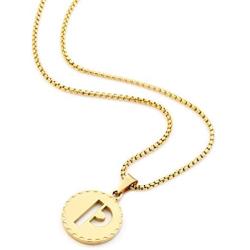 Gold Letter Necklace Steel Chain A-Z Birthday Gift For Men/Women/Boy/Girl Pendant Necklaces