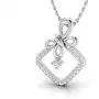 1/6 Ctw IGI Certified Diamond & Sterling Silver Butterfly Pendant with 18'' Chain