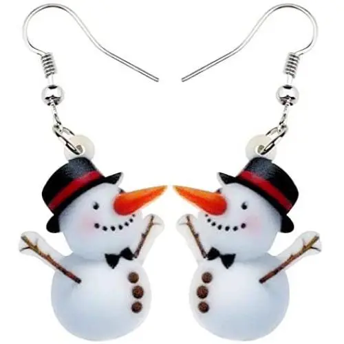 Bonsny Acrylic Drop Dangle Christmas Gifts Frosty Snowman Earrings Ornaments Decorations Jewelry For Women Accessories Bonsny Acrylic Drop Dangle Christmas Gifts Frosty Snowman Earrings Ornaments Decorations Jewelry For Women Accessories