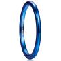 Cloyo 2mm Silver/Black/Blue Wedding Bands for Men Women Classic Domed Tungsten Ring Stackable Promise Band Comfort Fit Size 6-12