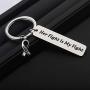 ENSIANTH Cancer Awareness Keychain Her Fight is My Fight Keychain Cancer Survivor Gift Cancer Fighter Gift
