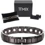 High Strength Pure Titanium Magnetic Therapy Bracelet 5000 Ga Magnets for Womens Mens Health, Arthritis Pain Relief with Premium Gift Box