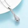 mingkejw Microphone Stainless Steel Cremation Jewelry for Ashes Urn Necklaces Keepsake Memorial Lockets Pendants for Human Ashes