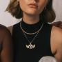DIY Full CZ Bubble Letter Necklace Men Women Personalized Hip Hop Jewelry Platinum or 18K Gold Plated Customizable 1-6 Pcs Bling Initials Pendant,Tennis Chain or Spiga Chain 18-30 Inch, with Gift Box