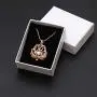 BAIYIDE Lotus Flower Ashes Pendant Cremation Jewelry with Mini Keepsake Urn Memorial Ash Jewelry