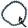 Hawaiian Kukui Nut Leis Beads Necklaces with Hand Painted Flower Adjustable 32 inches Lei for Men and Women