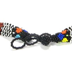 HANDMADE MULTI COLOR ROPE NECKLACE EARRINGS AFRICAN MAASAI BEADWORK BEADED JEWELRY S31/5