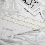 IEFSHINY Dainty Personalized Spaced Name Necklace, 14K Gold Plated Chain Dangle Letter Nameplate Choker Necklace Custom Spaced Letter Necklace with Hanging Name Jewerly Gifts for Women Girls Kids