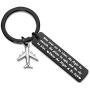 FUSTMW Pilot Gift Flight Attendant Gift Fly Safe Keychain Traveling Gifts May Your Air Be Clear The Flight Be Smooth The Plane Be Safe Airplane Jewelry