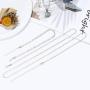 Jeweky Layered Choker Necklace Sparkly Crystal Gorgeous Silver Necklaces Chain Jewelry for Women and Girls