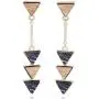 BONALUNA Bohemian Wood And Marble Effect Triangle Drop Statement Earrings BONALUNA Bohemian Wood And Marble Effect Triangle Drop Statement Earrings