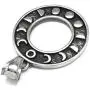 GUNGNEER Stainless Steel Triple Moon Goddess Amulet Wicca Pentagram Round Pagan Star Jewelry Keel Chain 20'' 28'' GUNGNEER Stainless Steel Triple Moon Goddess Amulet Wicca Pentagram Round Pagan Star Jewelry Keel Chain 20'' 28''