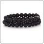 Fusamk 2PCS Cross Turquoise Bracelet Natural Stone Lava Beads Essential Oil Diffuser Bracelets,7.5'' Wrist