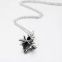 YFN Bee Necklace Sterling Silver Bumble Bee Queen Bee Bumblebee Honeycomb Pendant Necklace
