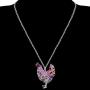 WEVENI Enamel Alloy Rhinestone Chicken Hen Necklace Pendant Chain Jewelry Novelty Gifts for Women Girls Ladies