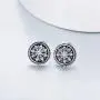 Sterling Silver Antiqued Sunflower Earrings Bohemian Oxidation Sunflower Earrings Vintage Jewelry for Women, Girl