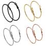 4 pairs Geometric Huge Big Round Metal Hoop Earring Set Punk Large Smooth Circle Basketball Brincos Loop Earrings for Party Night Club Women Girl Hip Hop Fashion piercing Jewelry