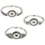 JGFinds Snap Button Bracelets, 3 Pack - Hearts, Greek Key, Filigree Look JGFinds Snap Button Bracelets, 3 Pack - Hearts, Greek Key, Filigree Look