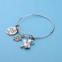 POTIY Skiing Bracelet Ski Snowflake Charm Bracelet She Believed She Could So She Did Jewelry Gift for Skier Sports Bracelet