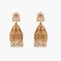 Tarinika Zeel Antique Gold-Plated Indian Jewelry Set with Necklace and Earrings - White Red Green