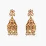 Tarinika Zeel Antique Gold-Plated Indian Jewelry Set with Necklace and Earrings - White Red Green Tarinika Zeel Antique Gold-Plated Indian Jewelry Set with Necklace and Earrings - White Red Green