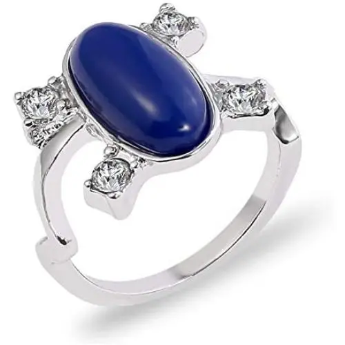 XCFS Silver Plated Engraved Vampire Diaries Merchandise Band Ring Elena Gilbert CZ Blue Stone Pattern Souvenir Daylight Rings,Size 6-10 XCFS Silver Plated Engraved Vampire Diaries Merchandise Band Ring Elena Gilbert CZ Blue Stone Pattern Souvenir Daylight Rings,Size 6-10