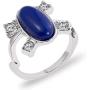 XCFS Silver Plated Engraved Vampire Diaries Merchandise Band Ring Elena Gilbert CZ Blue Stone Pattern Souvenir Daylight Rings,Size 6-10