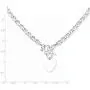 925 Sterling Silver Engraveable Heart Disc On Link Toggle 18 Inch Chain Necklace Pendant Charm Love Fine Jewelry For Women Gifts For Her