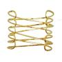 OCTCHOCO Simple Gold Swirl Arm Cuff Fashion Armlet Armband Bangle Bracelet 2.8'' Adjustable