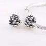 EVESCITY Limited Edition Pinecone Pine-cone 925 Sterling Silver Bead For Charms Bracelets For Charm Bracelets Like Pandora & Others Best Jewelry Gifts for Her