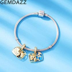 GEMDAZZ Ocean Series Charm Collection Fit European Women Bracelets - 925 Sterling Silver Starfish Shell Devil Fish Beads and Pendant, Birthday for Children/Friends/Marine Biologist