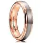 King Will Duo Unisex 5mm 6mm 7mm 8mm 18k Rose Gold Plated Tungsten Carbide Ring Two Tone Wedding Band King Will Duo Unisex 5mm 6mm 7mm 8mm 18k Rose Gold Plated Tungsten Carbide Ring Two Tone Wedding Band