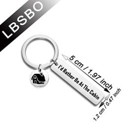 Cottage County Jewelry Lake Life Gift Cabin Gift I’m Rather Be at The Cabin Key Chain