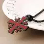 HZMAN Mens Stainless Steel Crusader Jerusalem Cross Pendant Necklace with 22+2 Inches Chain HZMAN Mens Stainless Steel Crusader Jerusalem Cross Pendant Necklace with 22+2 Inches Chain