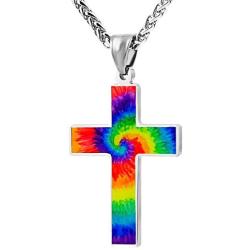 SILITHUS Basketball Faith Cross Pendant Necklace,Simple Mens Cross Pendant Chain Necklace,Jewelry Cross Necklace for Women