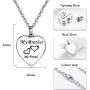 HooAMI Cremation Jewelry for Ashes My Family My Friend Heart Urn Necklace Memorial Pendant