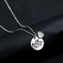 Stainless Steel Christian Faith Mustard Seed Lettering Necklaces, God Has You In Arm Necklace Memorial Gifts