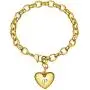 GoldChic Jewelry Personalized Stainless Steel 26 Initial Heart Charm Bracelet Adjustable for Women/Girls,Cable Link Letters Alphabet Mother Daughter Bracelets - (Other Charms Can be Added)