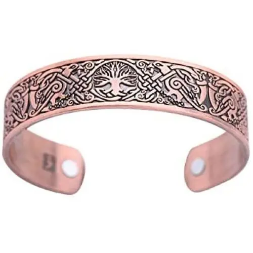 fishhook Viking Tree of Life Raven Talisman Magnetic Bangle Bracelet for Easing Fatigue fishhook Viking Tree of Life Raven Talisman Magnetic Bangle Bracelet for Easing Fatigue